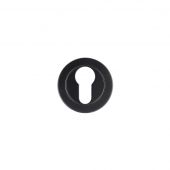 RM001PCB - Zoo Hardware Rosso Maniglie Euro Profile Escutcheon - Powder Coat Black