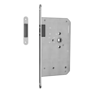 Karcher Design Comfort Privacy Mortice Lock with Magnetic Latch - Satin Stainless Steel