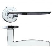 RM030CP - Zoo Hardware Rosso Maniglie 'Pavo' Lever on Round Rose - Polished Chrome