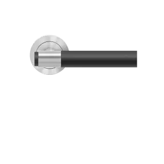 ER90A1 0S 71 - Karcher Design Studio Series Round Rose Lever Set - Satin Stainless Steel &lpar;Sprung&rpar;