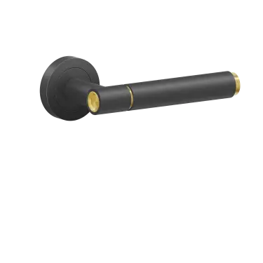 Click Here To Enlarge This Photo Of ER90A3 0S 83 - Karcher Design Studio Series Round Rose Lever Set - Cosmos Black &lpar;Sprung&rpar;