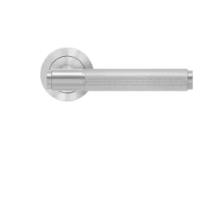 ER90B 0S 71 - Karcher Design Studio Series Round Rose Lever Set - Satin Stainless Steel &lpar;Sprung&rpar;