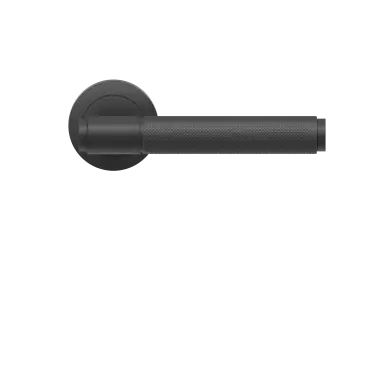 Click Here To Enlarge This Photo Of ER90B 0S 83 - Karcher Design Studio Series Round Rose Lever Set - Cosmos Black &lpar;Sprung&rpar;