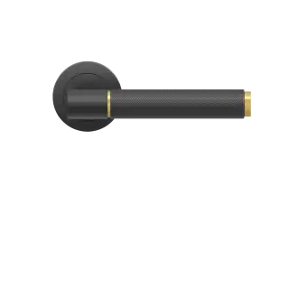 ER90B1 0S 83 - Karcher Design Studio Series Round Rose Lever Set - Cosmos Black &lpar;Sprung&rpar;