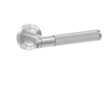 Click Here To Enlarge This Photo Of ER90C1 0S 71 - Karcher Design Studio Series Round Rose Lever Set - Satin Stainless Steel &lpar;Sprung&rpar;