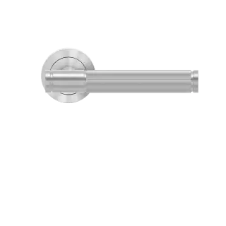 ER90C1 0S 71 - Karcher Design Studio Series Round Rose Lever Set - Satin Stainless Steel &lpar;Sprung&rpar;