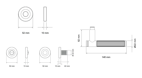 Click Here To Enlarge This Photo Of ER90C1 BAD 71 - Karcher Design Studio Series Round Rose Lever Set with Bathroom Turn & Release - Satin Stainless Steel &lpar;Sprung&rpar;