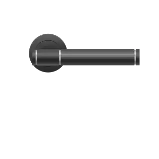 ER90C2 0S 83 - Karcher Design Studio Series Round Rose Lever Set - Cosmos Black &lpar;Sprung&rpar;