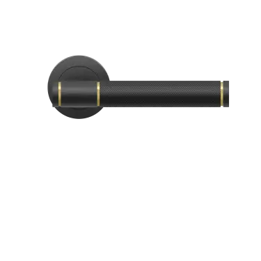 Click Here To Enlarge This Photo Of ER90D1 0S 83 - Karcher Design Studio Series Round Rose Lever Set - Cosmos Black &lpar;Sprung&rpar;