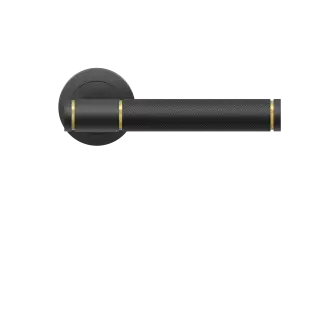 ER90D1 0S 83 - Karcher Design Studio Series Round Rose Lever Set - Cosmos Black &lpar;Sprung&rpar;