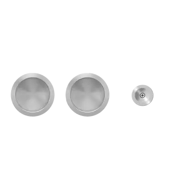 Click Here To Enlarge This Photo Of EPD 0S 71 - Karcher Design Round Pocket Door Flush Handle Set &lpar;Non Locking&rpar; - Satin Stainless Steel