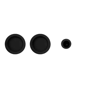 Click Here To Enlarge This Photo Of EPD3 0S 83 - Karcher Design Round Pocket Door Set &lpar;Non Locking&rpar; - Cosmos Black