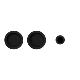 EPD3 0S 83 - Karcher Design Round Pocket Door Set &lpar;Non Locking&rpar; - Cosmos Black