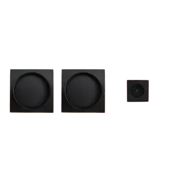 Click Here To Enlarge This Photo Of EPDQ 0S 81 - Karcher Design Square Pocket Door Flush Handle Set &lpar;Non Locking&rpar; - Oil Rubbed Bronze