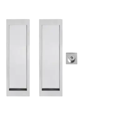 Click Here To Enlarge This Photo Of EPDQ 2 0S 72 - Karcher Design Rectangular Pocket Door Flush Handle Set &lpar;Non Locking&rpar; - Polished Stainless Steel