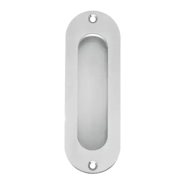 Click Here To Enlarge This Photo Of EZ1702 71 - Karcher Design Oval Flush Pull Handle 120mm &lpar;Face Fix&rpar; - Satin Stainless Steel