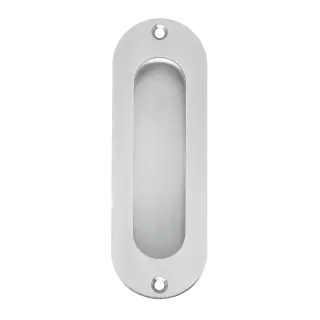 EZ1702 71 - Karcher Design Oval Flush Pull Handle 120mm &lpar;Face Fix&rpar; - Satin Stainless Steel