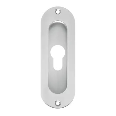 Click Here To Enlarge This Photo Of EZ1702 PZ 71 - Karcher Design Oval Euro Profile Flush Pull 120mm &lpar;Face Fix&rpar; - Satin Stainless Steel