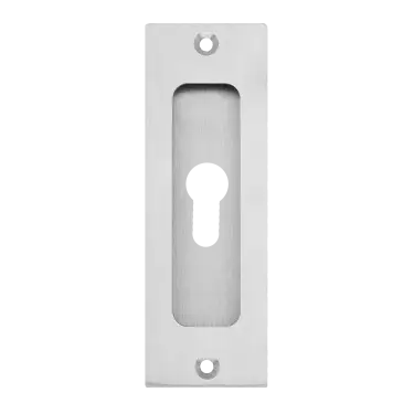 Click Here To Enlarge This Photo Of EZ1703Q PZ 71 - Karcher Design Rectangular Euro Profile Flush Pull 120mm &lpar;Face Fix&rpar; - Satin Stainless Steel