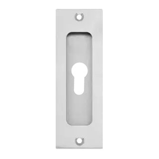 EZ1703Q PZ 71 - Karcher Design Rectangular Euro Profile Flush Pull 120mm &lpar;Face Fix&rpar; - Satin Stainless Steel