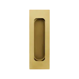 EZ1720Q 88 - Karcher Design Rectangular Flush Pull Handle 120mm &lpar;Concealed Fix&rpar; - Satin Brass