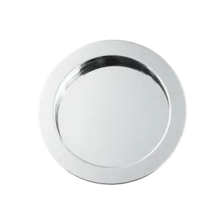 EZ1704 72 - Karcher Design Round Flush Pull Handle 65mm &lpar;Concealed Fix&rpar; - Polished Stainless Steel