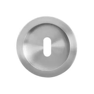 EZ1704 BB 71 - Karcher Design Round Standard Keyhole Flush Pull &lpar;Concealed Fix&rpar; - Satin Stainless Steel