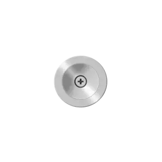 EZ1705 71 - Karcher Design Round Pocket Door Finger Pull 29mm &lpar;Face Fix&rpar; - Satin Stainless Steel