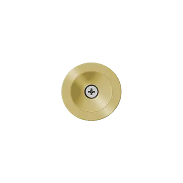 Click Here To Enlarge This Photo Of EZ1705 88 - Karcher Design Round Pocket Door Finger Pull 29mm &lpar;Face Fix&rpar; - Satin Brass