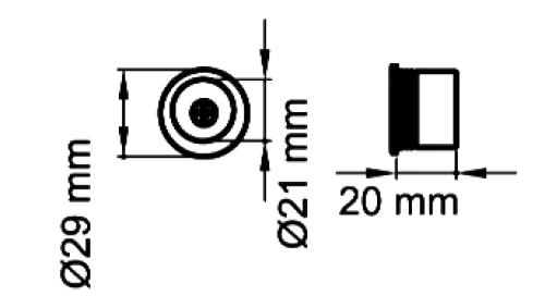 Click Here To Enlarge This Photo Of EZ1705 88 - Karcher Design Round Pocket Door Finger Pull 29mm &lpar;Face Fix&rpar; - Satin Brass