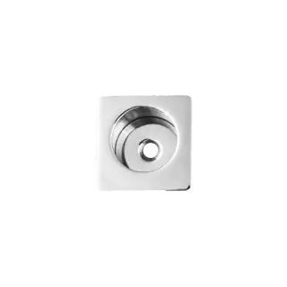 EZ1705Q 72 - Karcher Design Square Pocket Door Finger Pull 29mm &lpar;Face Fix&rpar; - Polished Stainless Steel