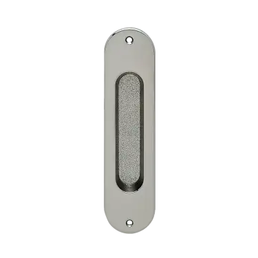 Click Here To Enlarge This Photo Of Z1702 60 - Karcher Design Oval Flush Pull Handle 153mm &lpar;Face Fix&rpar; - Satin Nickel