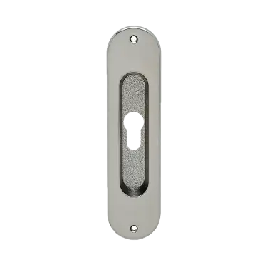 Click Here To Enlarge This Photo Of Z1702 PZ 60 - Karcher Design Oval Euro Profile Flush Pull 153mm &lpar;Face Fix&rpar; - Satin Nickel