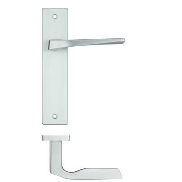 Click Here To Enlarge This Photo Of RM092SC - Zoo Hardware Rosso Maniglie 'Lyra' Lever Latch on Backplate (190x42mm) Satin Chrome