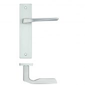 RM092SC - Zoo Hardware Rosso Maniglie 'Lyra' Lever Latch on Backplate (190x42mm) Satin Chrome