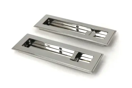 Click Here To Enlarge This Photo Of 52497 From The Anvil Polished Marine SS &lpar;316&rpar; 175mm Art Deco Rectangular Pull - Privacy Set