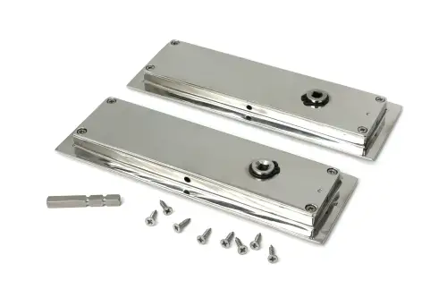 Click Here To Enlarge This Photo Of 52497 From The Anvil Polished Marine SS &lpar;316&rpar; 175mm Art Deco Rectangular Pull - Privacy Set