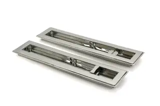 52499 From The Anvil Polished Marine SS &lpar;316&rpar; 250mm Art Deco Rectangular Pull -Privacy Set