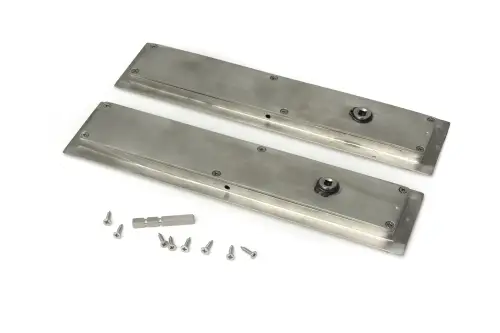 Click Here To Enlarge This Photo Of 52500 From The Anvil Satin Marine SS &lpar;316&rpar; 250mm Art Deco Rectangular Pull -Privacy Set