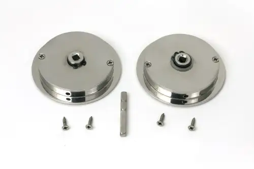 Click Here To Enlarge This Photo Of 52515 From The Anvil Polished Marine SS &lpar;316&rpar; 75mm Art Deco Round Pull - Privacy Set