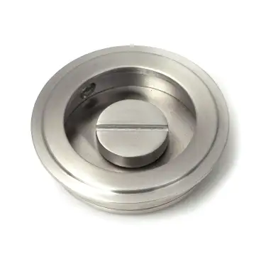 Click Here To Enlarge This Photo Of 52514 From The Anvil Satin Marine SS &lpar;316&rpar; 60mm Art Deco Round Pull - Privacy Set