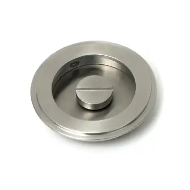 Click Here To Enlarge This Photo Of 52516 From The Anvil Satin Marine SS &lpar;316&rpar; 75mm Art Deco Round Pull - Privacy Set