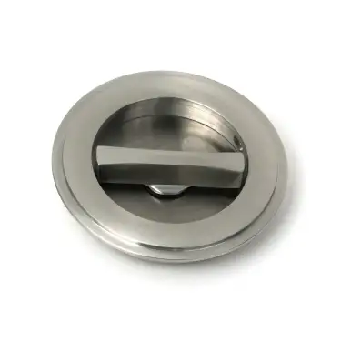 Click Here To Enlarge This Photo Of 52516 From The Anvil Satin Marine SS &lpar;316&rpar; 75mm Art Deco Round Pull - Privacy Set
