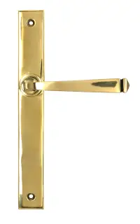 52543 From The Anvil Polished Brass Avon Slimline Lever Espag&period; Latch Set