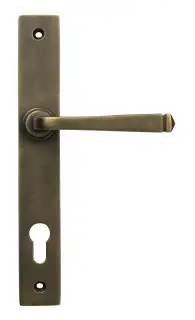 52428 From The Anvil Burnished Brass Avon Slimline Lever Espag&period; Lock Set