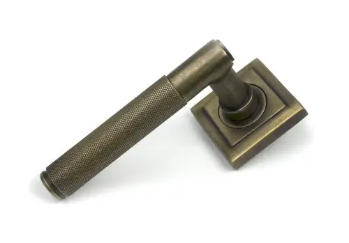 Click Here To Enlarge This Photo Of 52436 From The Anvil Burnished Brass Brompton Lever on Rose Set &lpar;Square&rpar;