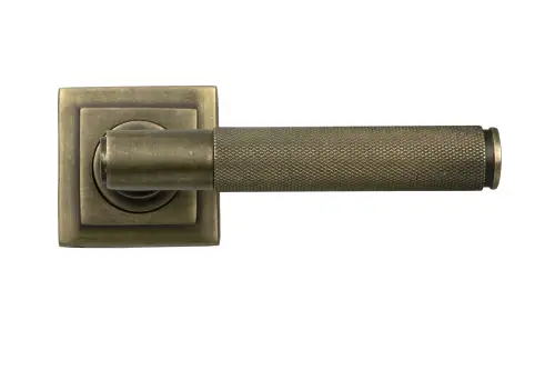 Click Here To Enlarge This Photo Of 52436 From The Anvil Burnished Brass Brompton Lever on Rose Set &lpar;Square&rpar;