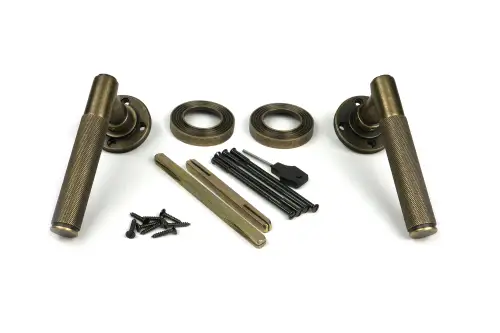 Click Here To Enlarge This Photo Of 52638 From The Anvil Burnished Brass Brompton Lever on Rose Set &lpar;Beehive&rpar; - Unsprung