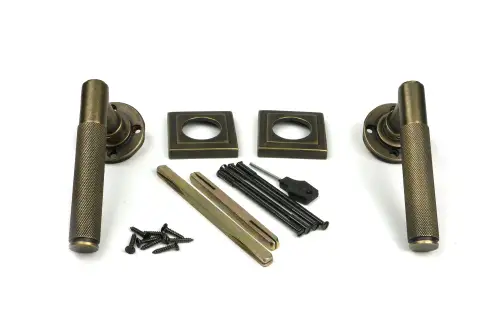 Click Here To Enlarge This Photo Of 52639 From The Anvil Burnished Brass Brompton Lever on Rose Set &lpar;Square&rpar; - Unsprung