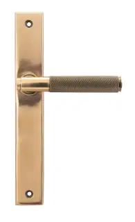 52417 From The Anvil Polished Bronze Brompton Slimline Lever Espag&period; Latch Set